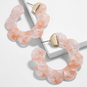 Pink Floral Resin Earrings